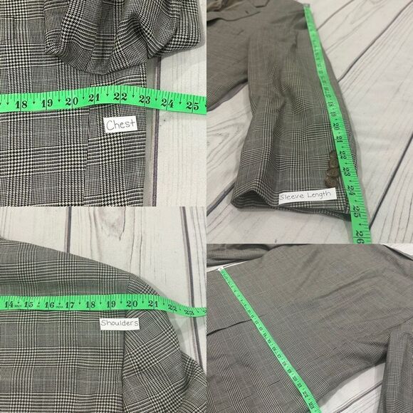 Lauren Ralph Lauren Wool/Silk Sport Coat Men’s Sz 44 Long Glen Plaid Pattern - Picture 6 of 12